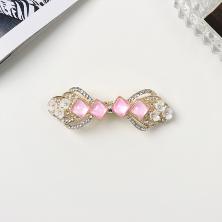 Clothing machine for hair "rosemary" bow, 7 cm, gold