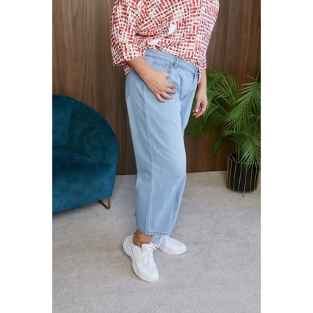 Women's pants, size 68, blue color-3