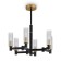 Suspended lamp Freya Fr5167PL-06B Ambra, 574x574x558 mm, E14, 6x40W, black color