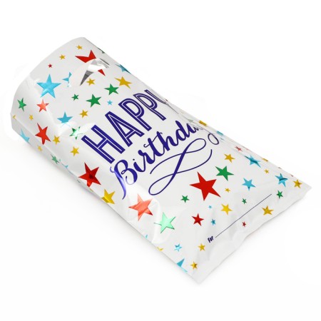 Gift, metallized package, "Happy birthday!" 17x25 cm, 20 microns 10 pcs set-3