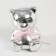 Piggy bank Ceramics "Mishutka with Bantik" silver 9x8x9.8 cm