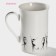 Porcelain share mug "Black cats", 300 ml, white color