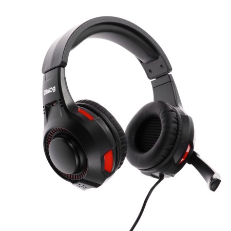 Dialog Homeline HS-M285 headphones, game, full-size, microphone, 2x3.5mm, 1.5 m, black