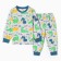 Pajamas for boys, gray/dino color, height 110 cm