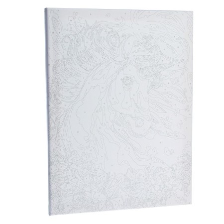 Picture on numbers on canvas with a subframe "Unicorn", 30x40 cm-1