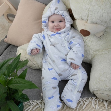 Kinderlitto Kinderlitto overalls. Cloud ", height 56-62 cm, gray color-3