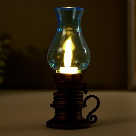 Night "Kerosene Lamp" LED candle from 3xlr44 batteries 5.5x5x14 cm Risalux-2