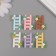 Decor for creativity plastic "Staircase in flowers" set 6 pcs 3x2x1 cm