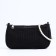 Baget bag with zipper, long belt, black color