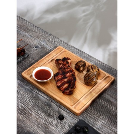 Board-board for feeding the steak ADELICA, 28 × 22 × 1.8 cm, birch