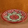 Plate of the Rishtan ceramics "Flowers", red, flat, 15 cm, mix