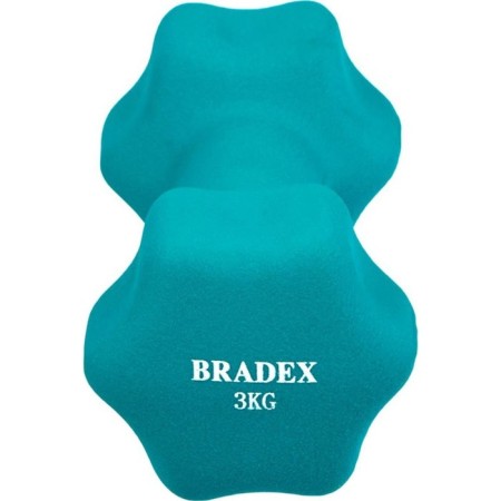Neoprene dumbbells Bradex SF 0543, Blue, 3 kg-1