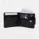 Male purse on a button, for bills, for cards, for coins, black color