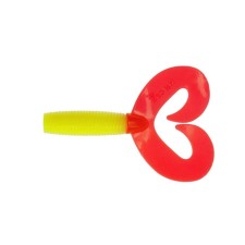Helios Credo Double Tail Acid Lemon & Red, 9 cm, 5 pcs. (HS-28-029)