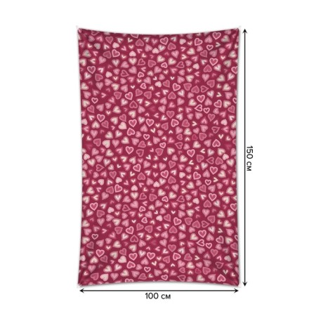 Decorative panel with photo printing "Gumming hearts", vertical, size 100x150 cm-1