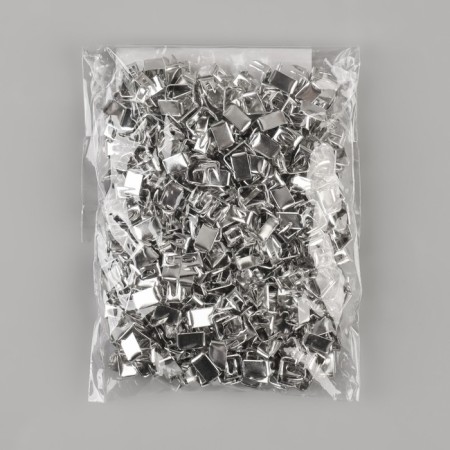 Lower limiter for zipper, metal, No. 5, 500 ± 15 pcs, silver color-1
