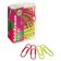 Office paper clips 28 mm, 100 pcs, Erichkrause "Neon", with vinyl coating, in a plastic box, mix