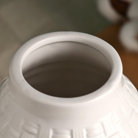 Kashpo - Vase "Wicker" 19x14cm, White-2