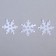 Sequins "Snowflake" 20 g, white color, 23 mm