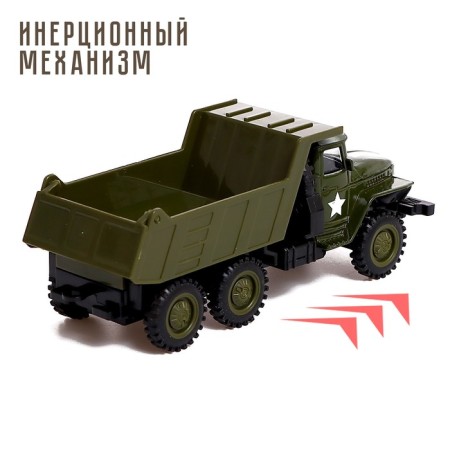 Metal truck "Ural" Army ", inertia, scale 1:43, green color-3