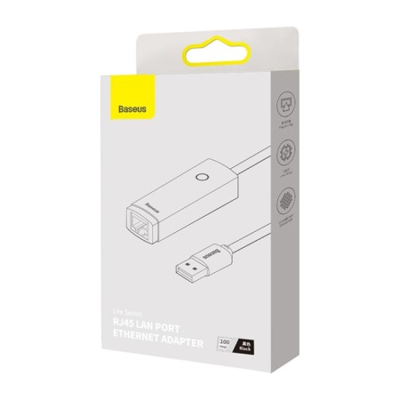 Adapter Baseus Lite Series Ethernet Adapter, USB A-RJ45 (100MBPS), black-10