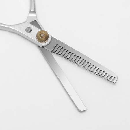 Filtering scissors with emphasis, blade - 5.5 cm, silver color-2
