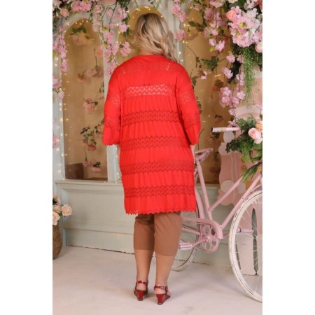 Women's dress, size 52, red color-9