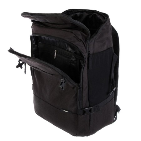 Youth backpack, 45 x 32 x 21 cm, Grizzly 019, ergonomic back, black/blue RQ-019-12-10