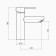 Fashun A51101-7 shell mixer, single-leaf, spill 110 mm, stainless steel, black
