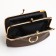 Cosmetic bag on farmar, 2 departments, brown color