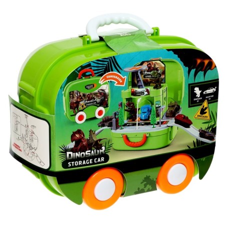 Parking "Dinosaur", in a backpack, with a helicopter platform, 1 dinosaur, 1 machine-11