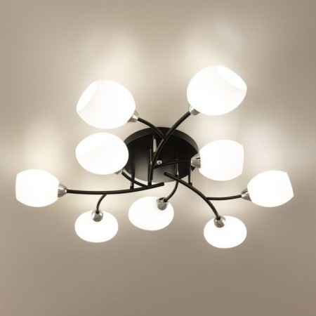 Ceiling chandelier Citilux "Florida" CL148195, 92x92x14.5 cm, 9x60W, E14, Black Color Black-12