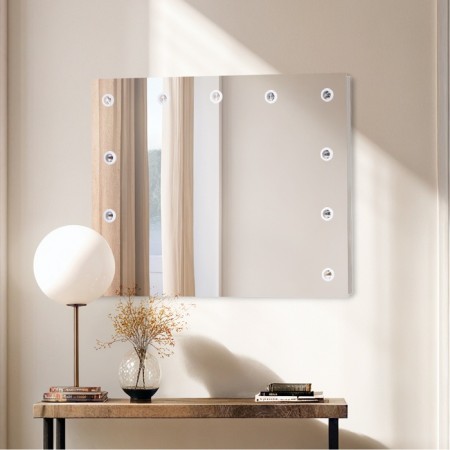 Mirror, make -up, wall, 11 light bulbs, 80 x60 cm