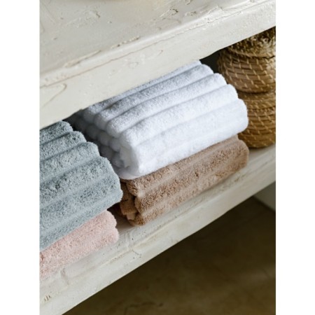 Tkano Waves Essential towel, 623 gr, size 70x140 cm, white color-3
