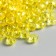Beads for creativity plastic "Crystal with yellow faces" set of 20 grams 0.4x0.6x0.6 cm