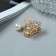 Hair crab "Viya" flowers, 2.5 cm, gold