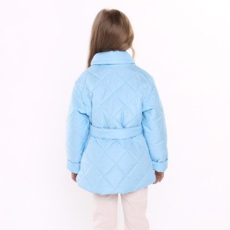 Children's jacket is quilted, the color is blue, height is 116 cm-3