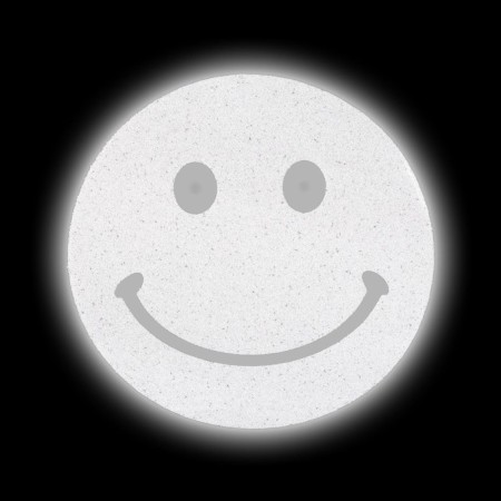 Reflective thermonacle "smile", d = 5 cm, 5 pcs, color gray-3