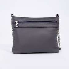 Bag Cross-Bodi with a zipper, gray color