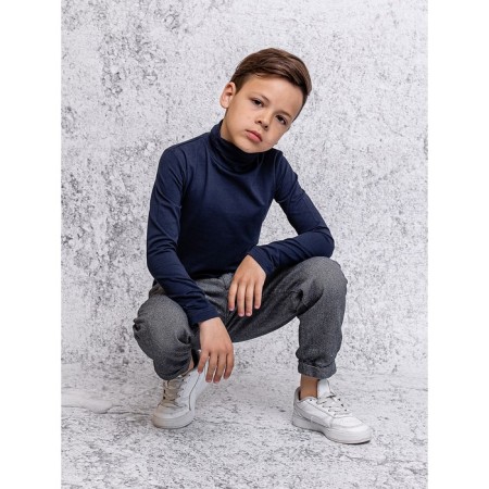 Turtleneck for a boy, height 122 cm, blue color-6