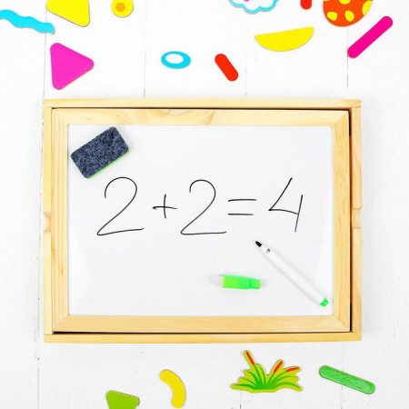 Magnetic designer “Funny little men” with a double -sided board, chalk and marker, 71 element-3