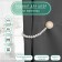 Picking for curtains "mother -of -pearl overflows", d = 3.8 cm, 36 cm, beige/white color