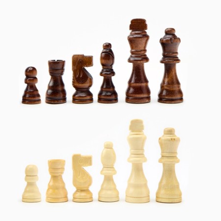 Chess figures, wood, king H-8 cm, pawn H-4 cm-2