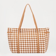 Zipper bag with lightning, beige color