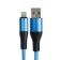 Lightning cable - USB, 5 A, TPE braid, thickened, 1 meter, blue