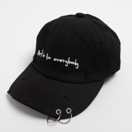 Children's cap "Art is for EVERYBODY" MINAKU Black Color, Rr. 52