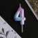Candle for the cake, number "4", 5.5 x 8 cm.