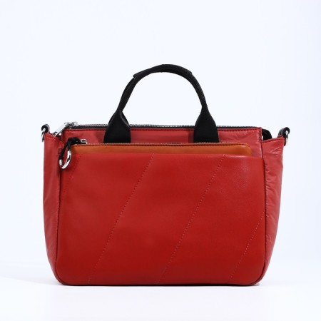 Bag-tout on zipper, red color-1