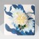Brooch "Flower" chrysanthemum, white-green color in silver