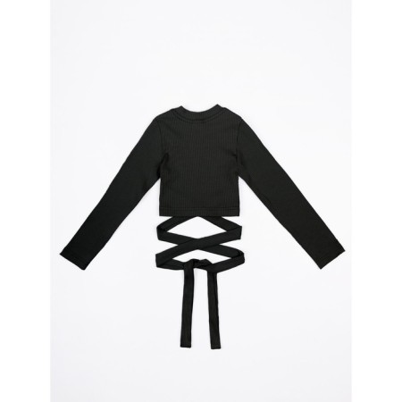 TOP for girls with long sleeves Generation, height 128 cm, black color-7